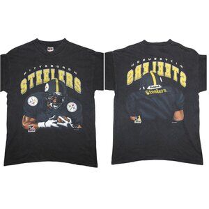 Vintage 1996 Pittsburgh Steelers Riddel Front Back Player T-Shirt Men's Large